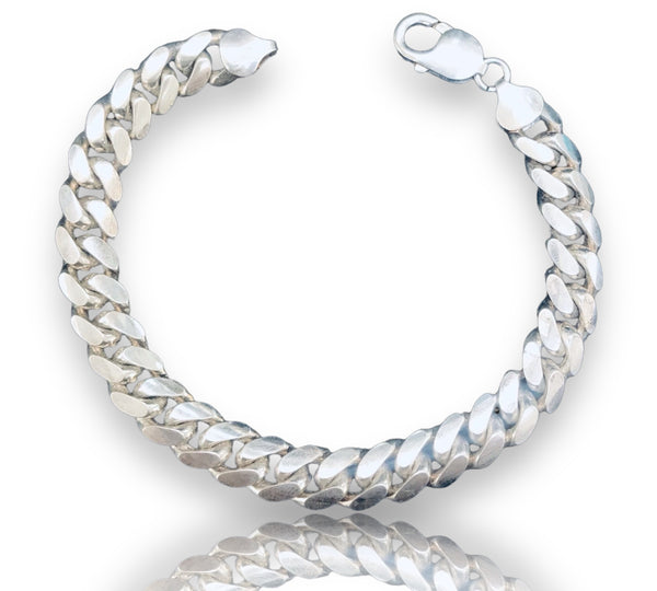 39.7gm Silver Cuban link Bracelet
