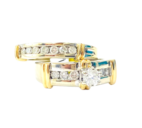 .70ctw Women’s Diamond Wedding Ring Set 14k