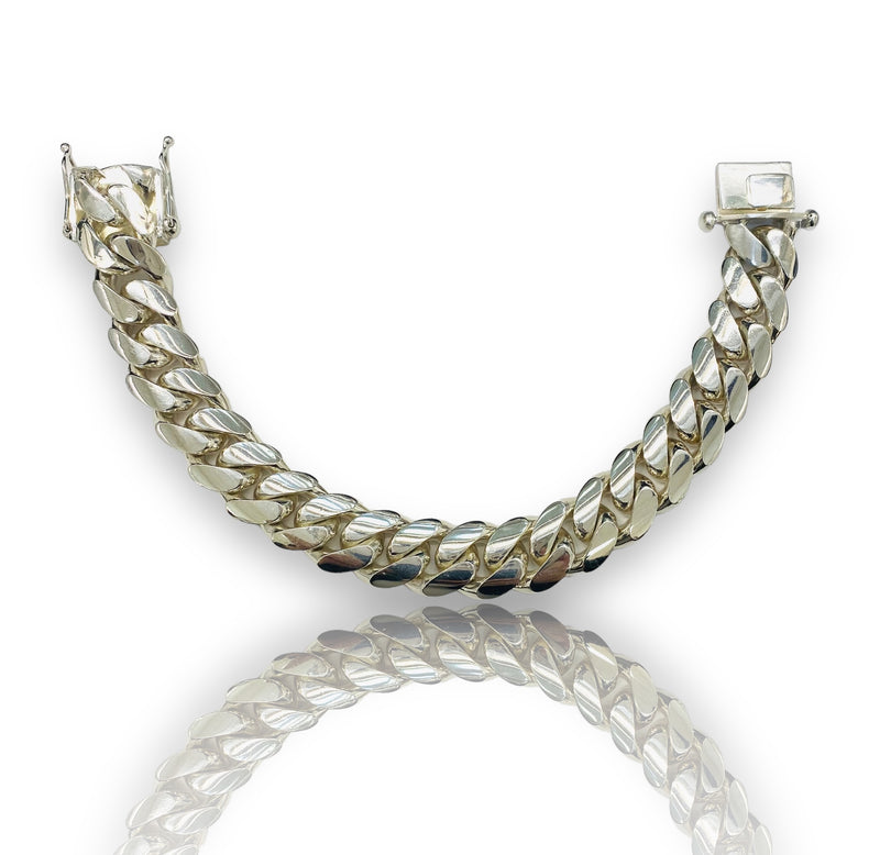 166.1 g Silver cuban link Bracelet
