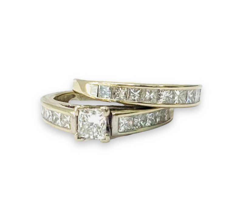 2.5CTW Women’s Diamond Wedding Ring Set 14k