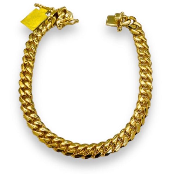 70.9GM Hand Made Solid Cuban link Bracelet 14k