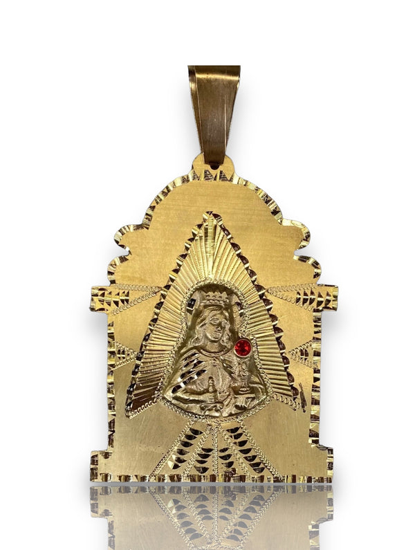 St Barbara Silver925 3  Tall Religious Charm With Gold Plating