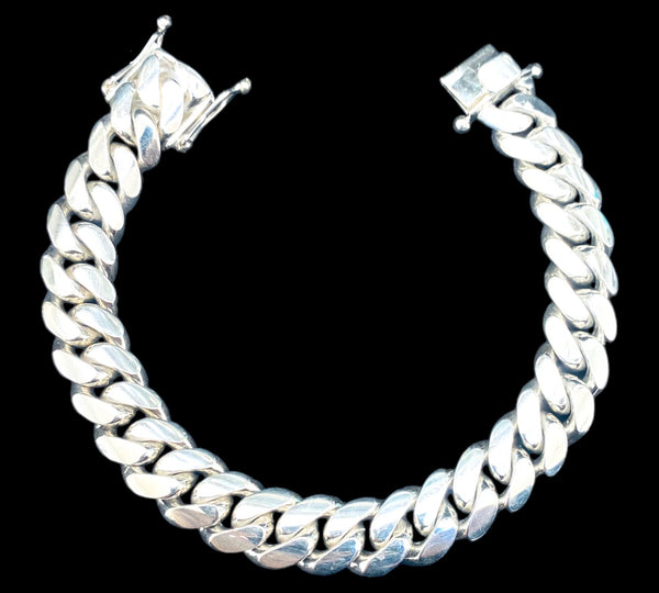 87.2G Cuban Link Bracelet Silver