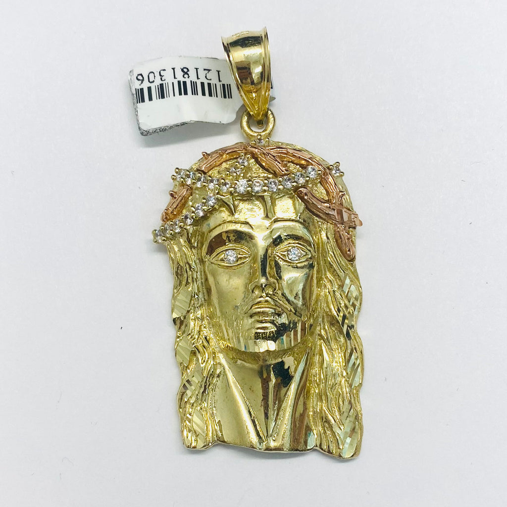 Jesus deals pendant 10k