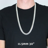 Genuine 925 Sterling Silver Miami Cuban Link Necklaces & Chains-lirysjewelry