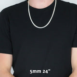 Genuine 925 Sterling Silver Miami Cuban Link Necklaces & Chains-lirysjewelry