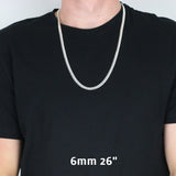 Genuine 925 Sterling Silver Miami Cuban Link Necklaces & Chains-lirysjewelry