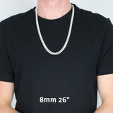 Genuine 925 Sterling Silver Miami Cuban Link Necklaces & Chains-lirysjewelry