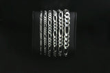 Genuine 925 Sterling Silver Figaro Link Bracelets-lirysjewelry