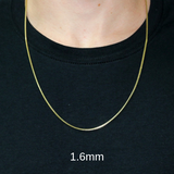 Genuine Solid Gold Italian Made Franco Link Necklaces & Chains 10kt Gold 14kt Gold-lirysjewelry