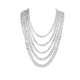 Genuine 925 Sterling Silver Curb Link Necklaces & Chains-lirysjewelry