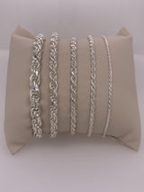 Genuine 925 Sterling Silver Diamond Cut Rope Bracelet-lirysjewelry