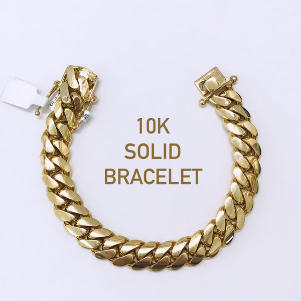 10k cuban deals link bracelet