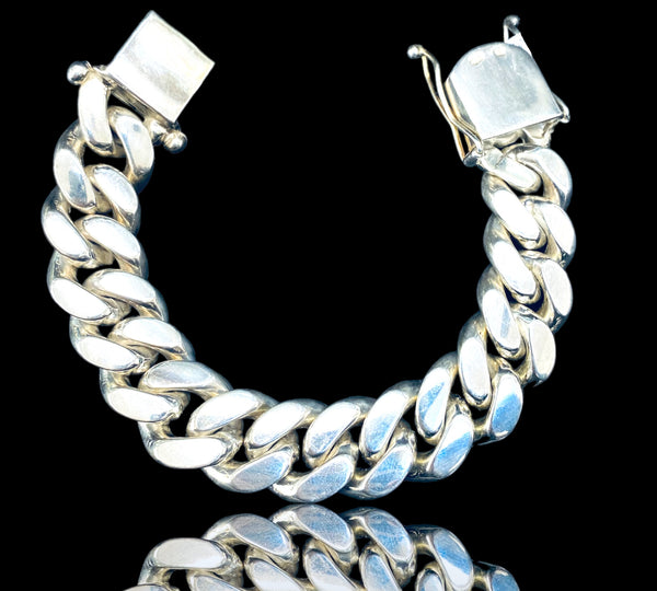 212G Cuban Link Bracelet Silver