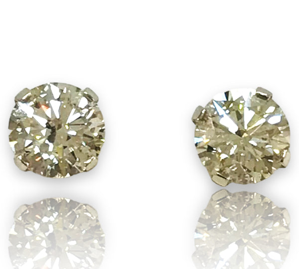 2.0ctw Round cluster Diamond Earrings 14k