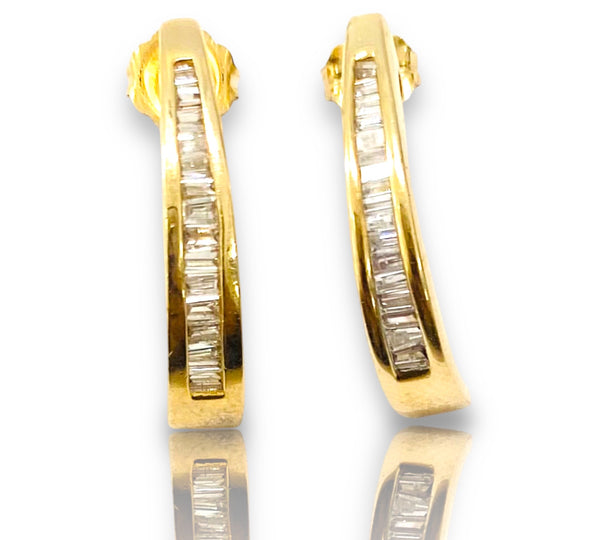 .50ctw Baguette Diamond Earrings 14k