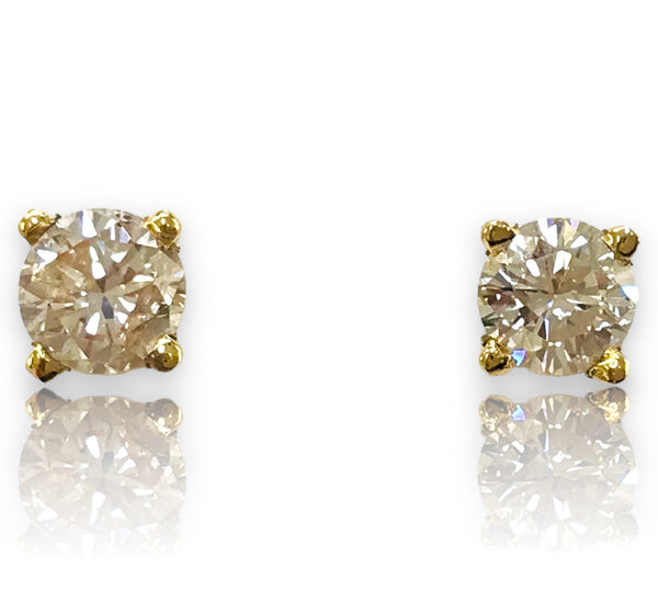 .92ctw Round cluster Diamond Earrings 14k
