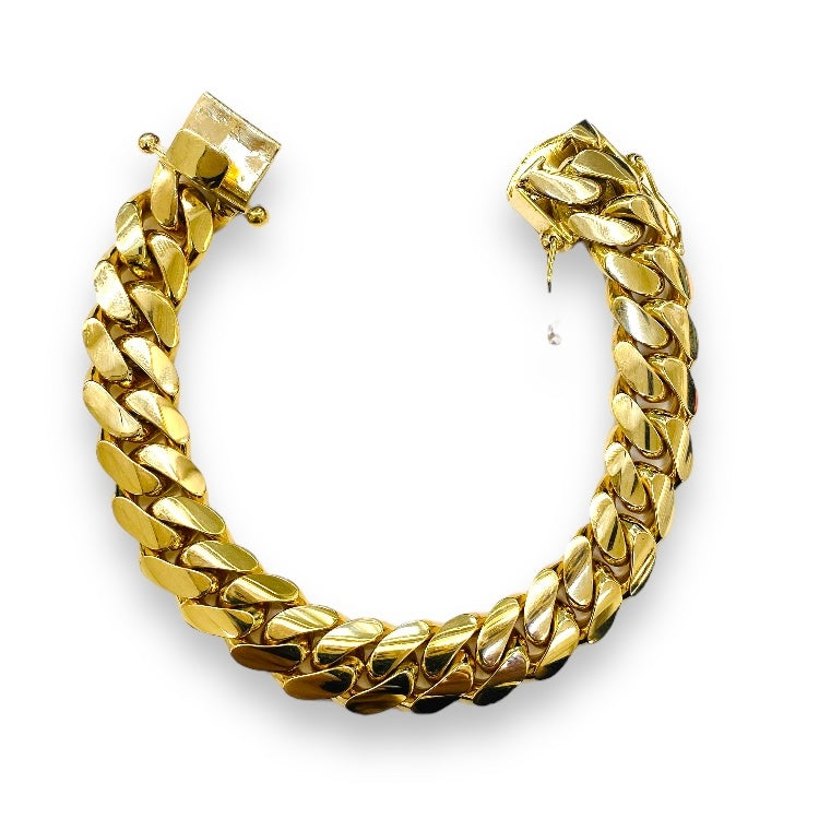 120.6gm Hand Made Solid Cuban link Bracelet 10k