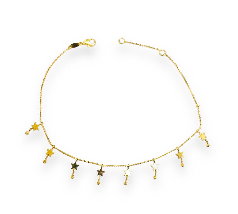 Women’s Anklet ( with stars)14k