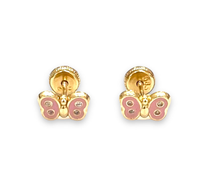 14k Butterfly Baby Earrings