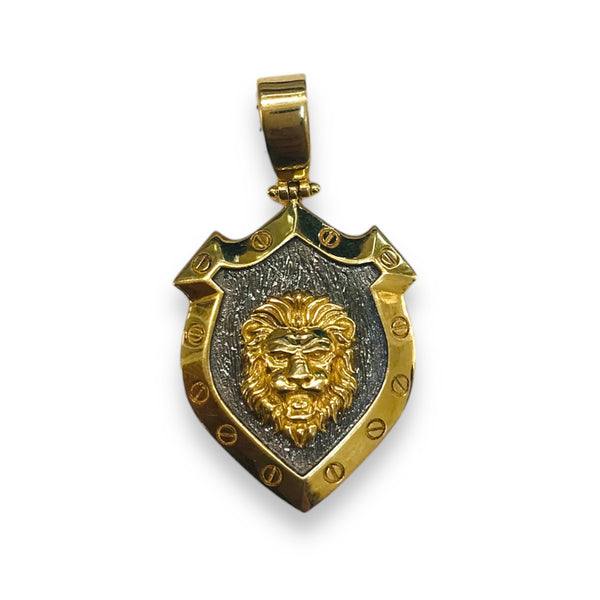 Shield with Lion 14k