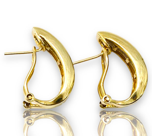 1.0ctw Baguette Diamond clip Earrings 14k