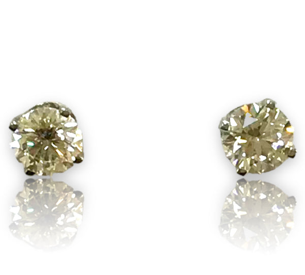 3/4ctw round Cluster Diamond Earrings 14k
