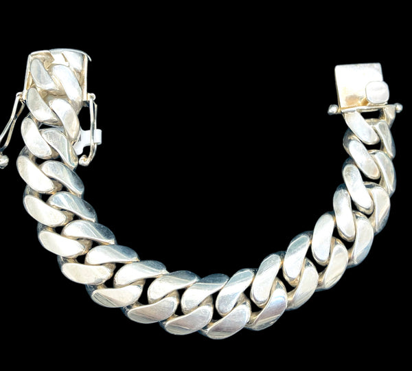 204.5G Cuban Link Bracelet Silver