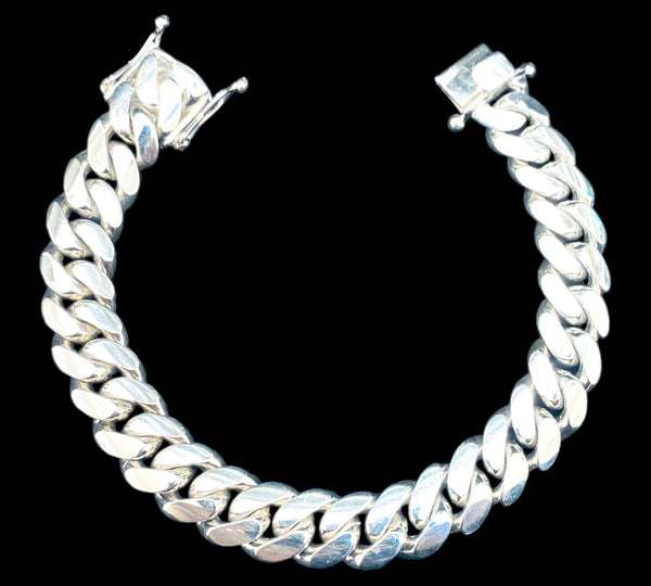 87.3G Cuban Link Bracelet Silver