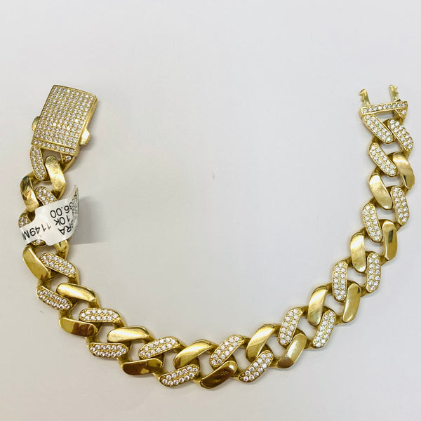 20.8gm Hollow Monaco Bracelet 10k