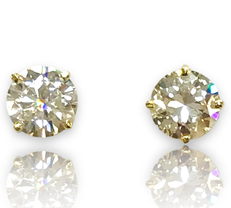 2.04ctw Round cluster Diamond Earrings 14k