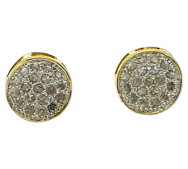 .16ctw Round cluster Diamond Earrings 10k
