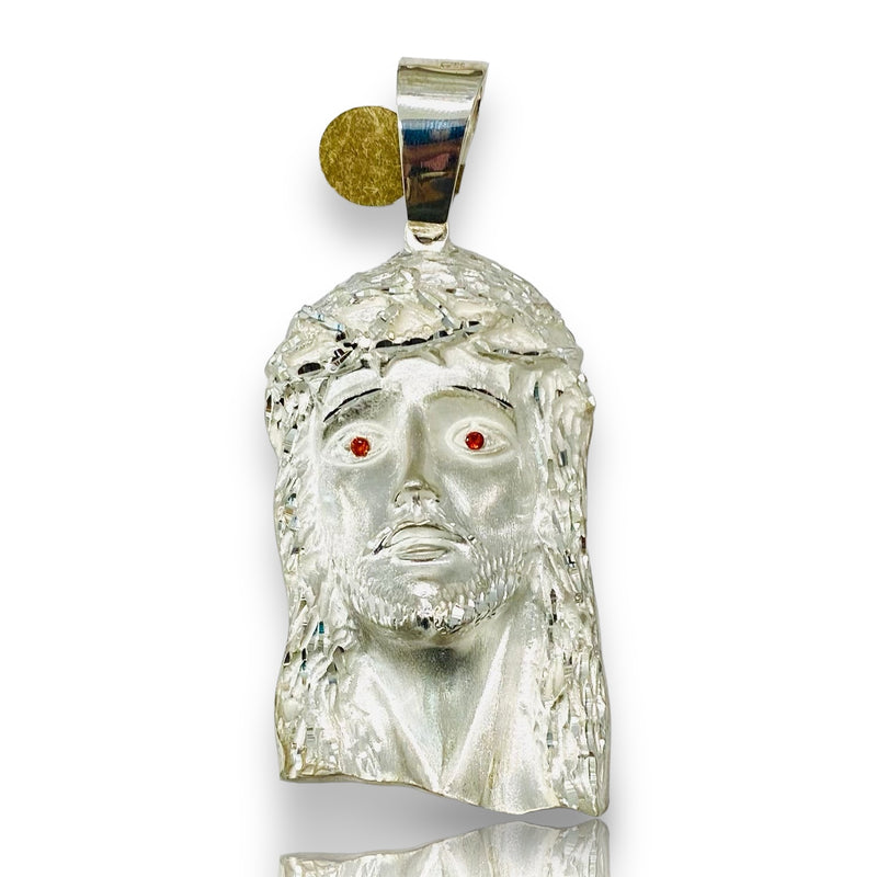 Jesus Face Silver Pendant