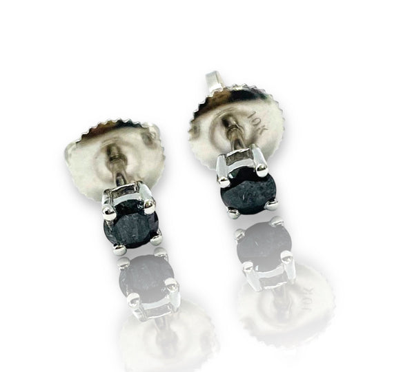 .25ctw Black Diamond Earrings 10k