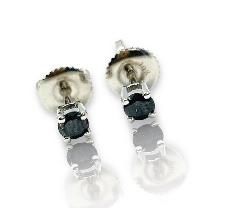 .25ctw Black Diamond Earrings 10k