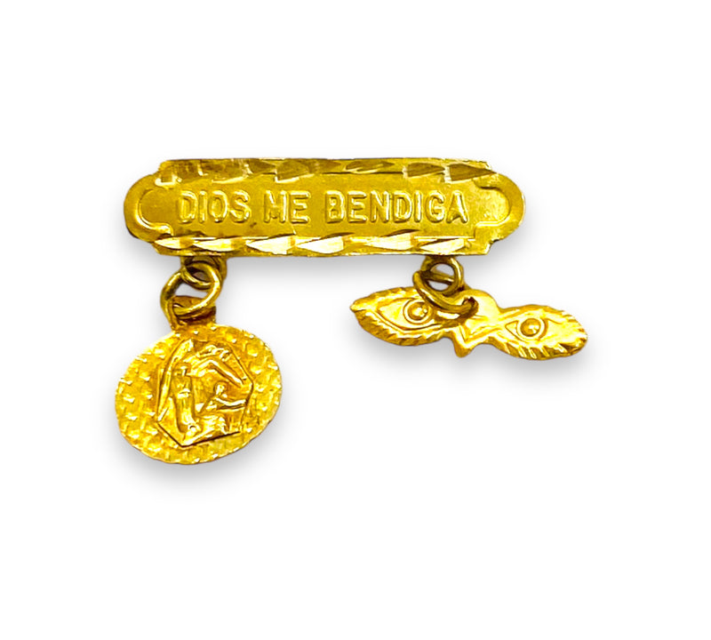 “Dios me bendiga” Pin  14k