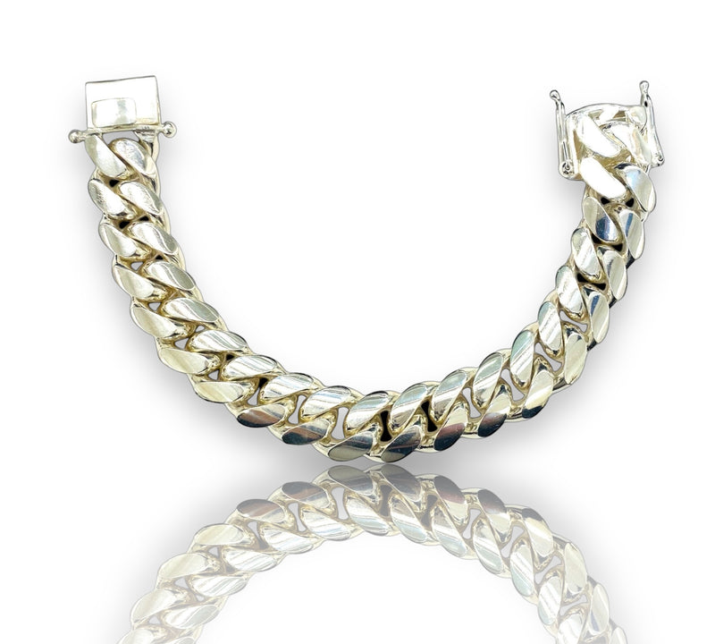166.1g Silver cuban link Bracelet