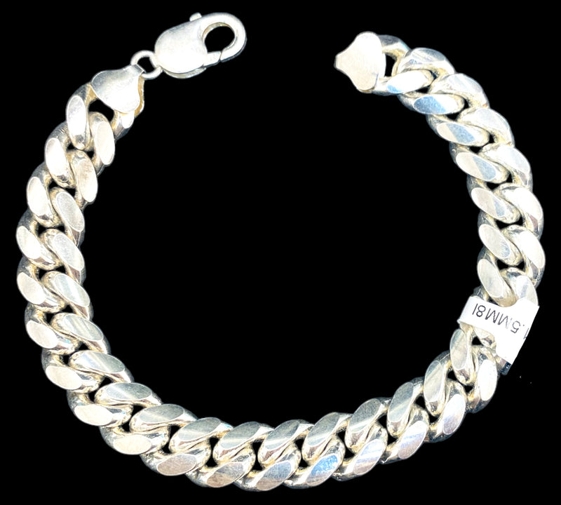 72.4G Cuban Link Bracelet Silver