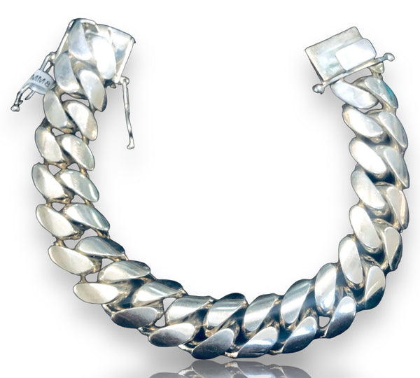 165.5G Cuban Link Bracelet Silver