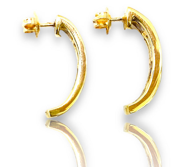 1.0ctw Baguette Diamond Earrings 10k