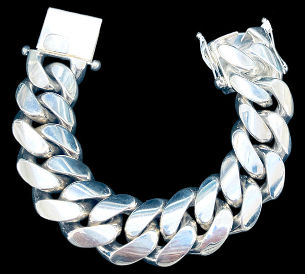 385G Cuban Link Bracelet Silver