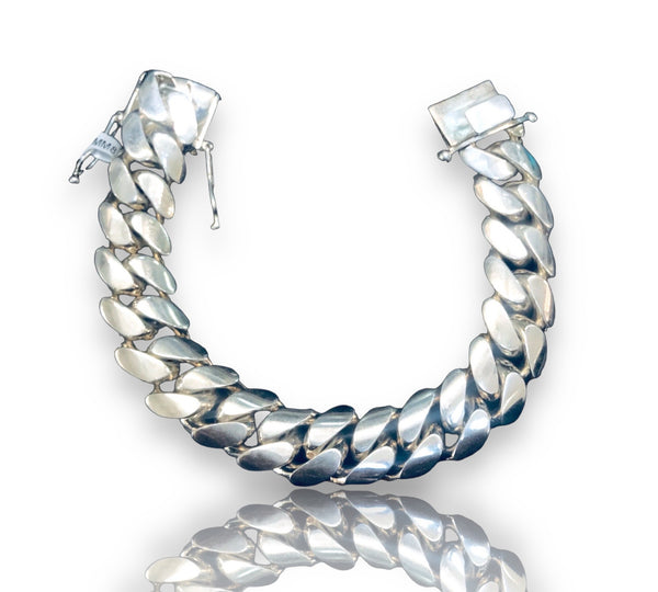165.5g Silver cuban link Bracelet