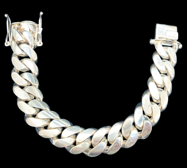 210.9G Cuban Link Bracelet Silver