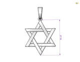 Star of David Silver Pendant 925