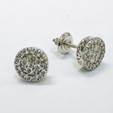 .58ctw round Cluster Diamond Earrings 10k