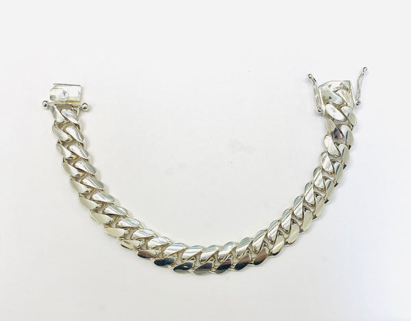 115.8 g Silver cuban link Bracelet