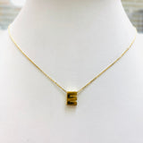 Chain and initial pendant set 14k
