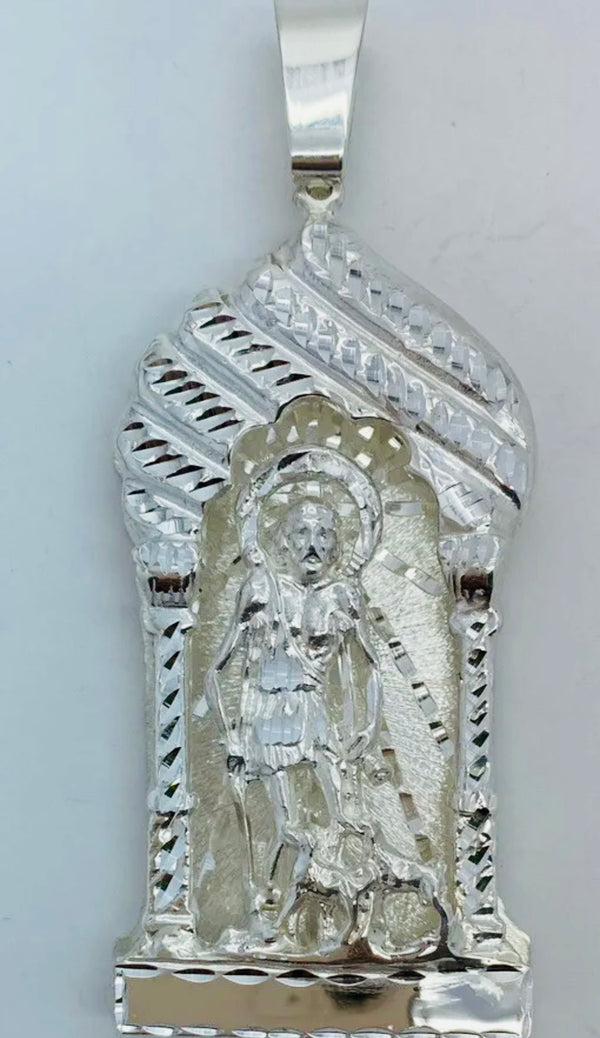 San Lazaro 3D Silver 925 Medal Charm