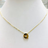 Chain and initial pendant set 14k