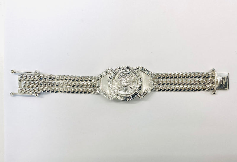 166.1 g Silver cuban link Bracelet